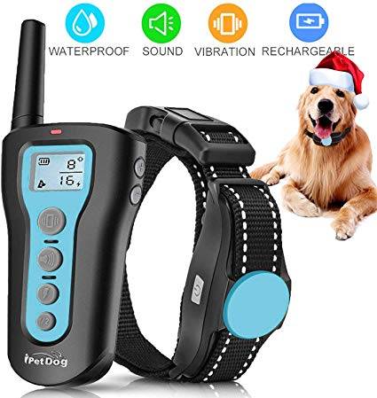 Dog Training Collar - 1000ft Rechargeable Dog Shock Collar with Remote