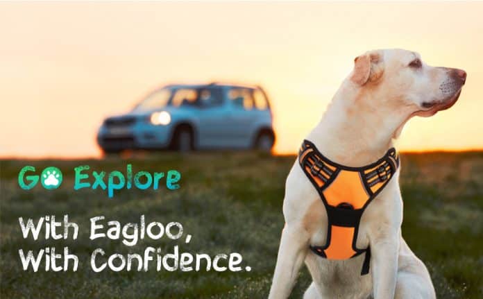 Eagloo Dog Harness No Pull Pet Handle Adjustable Reflective Breathable