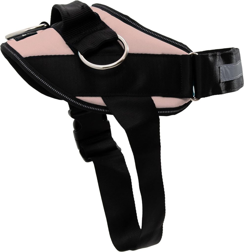 ShawnCo Essential Dog Harness, No-Pull Pet Vest with 3 Leash Clips, No Choke, Reflective, Adjustable and Padded, for Easy Walking and Training for Small, Medium and Large Dogs (Rose Gold, Medium)