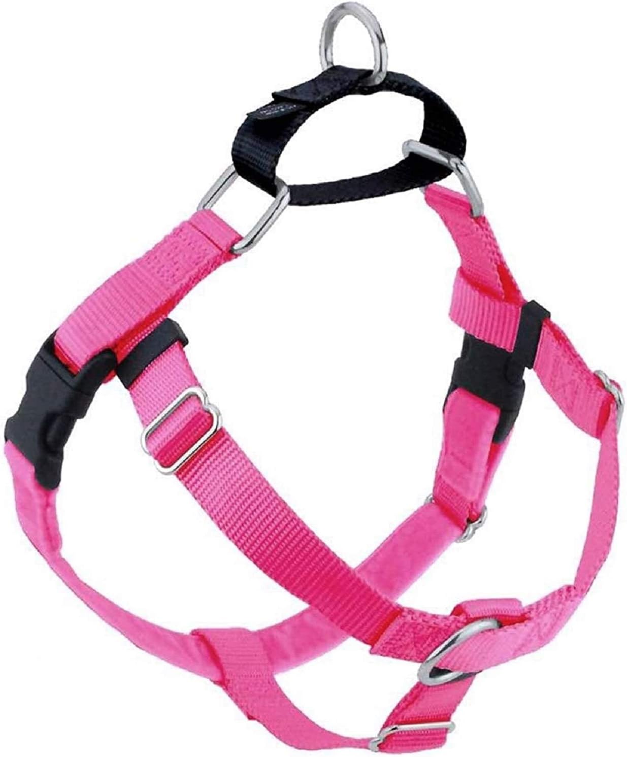 2 Hounds Design Freedom No Pull Dog Harness | Comfortable Control for Easy Walking | Adjustable Dog Harness | Small, Medium  Large Dogs | Made in USA | Solid Colors | 5/8 SM Hot Pink