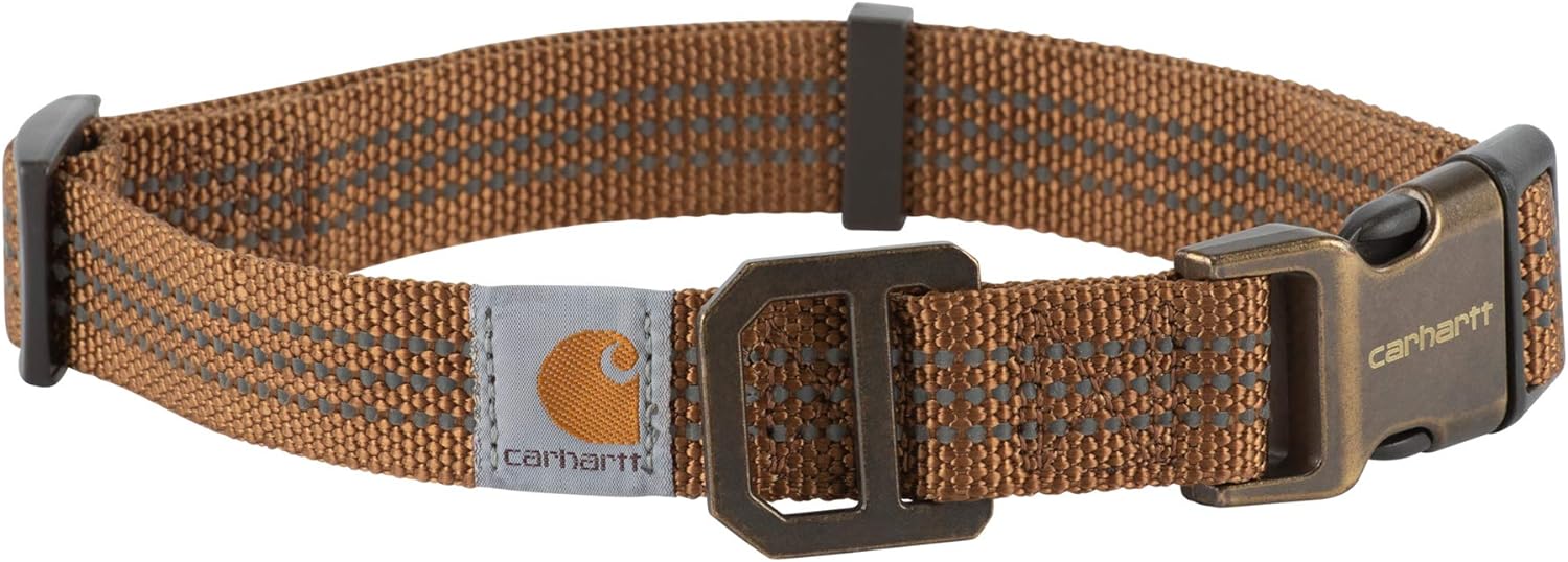 Carhartt Dog Collar Brown/Brushed Brass Large