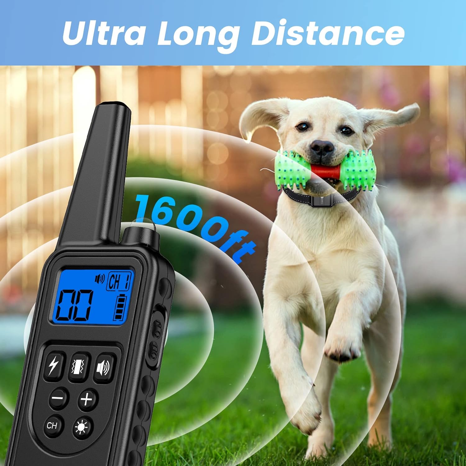 Dog Training Collar with 7 Training Modes, 2600Ft Remote Electronic Dog Shock Collar, Electric Shock Collar for Small Medium Large Dogs