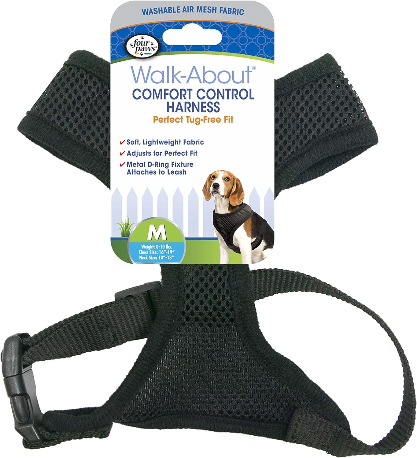 Four Paws Comfort Control Dog Harness Blue Medium