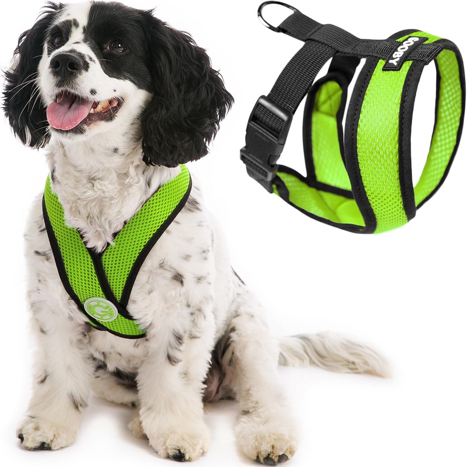 Gooby Comfort X Head In Harness - Blue, X-Large - No Pull Small Dog Harness Patented Choke-Free X Frame - Perfect on the Go Dog Harness for Medium Dogs No Pull or Small Dogs for Indoor and Outdoor Use