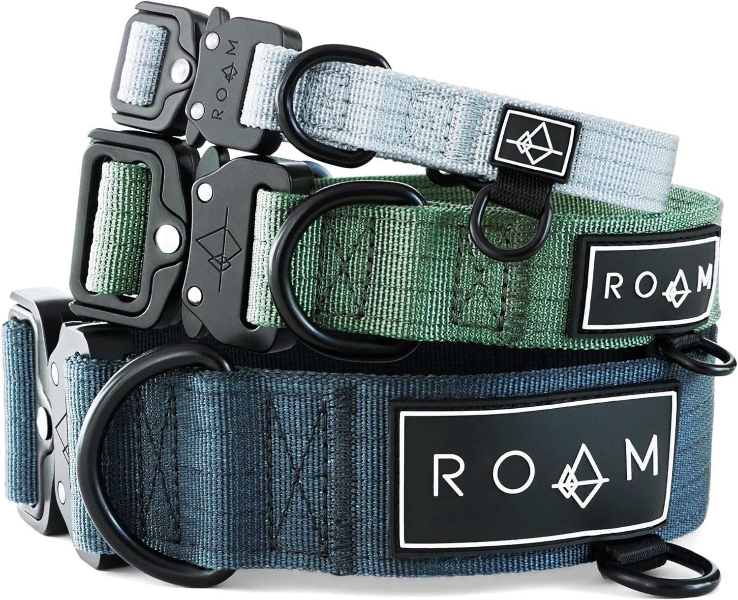 Made to ROAM Premium Dog Collar - Adjustable Heavy Duty Nylon Collar with Quick-Release Metal Buckle (Vermont Weekends, Size 3)