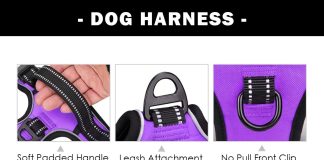 phoepet reflective dog harness large breed adjustable no pull vest review