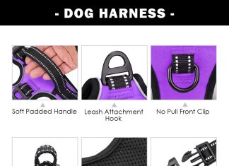 phoepet reflective dog harness large breed adjustable no pull vest review