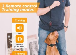 2 in 1 bark collar with remote dog training collar waterproof dog shock collars 3 training modesbeepvibration shock rang