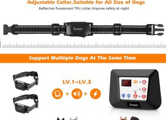 aweec wireless dog fence system 2023 electric fence for dog training collar with remote wireless dog collar boundary con