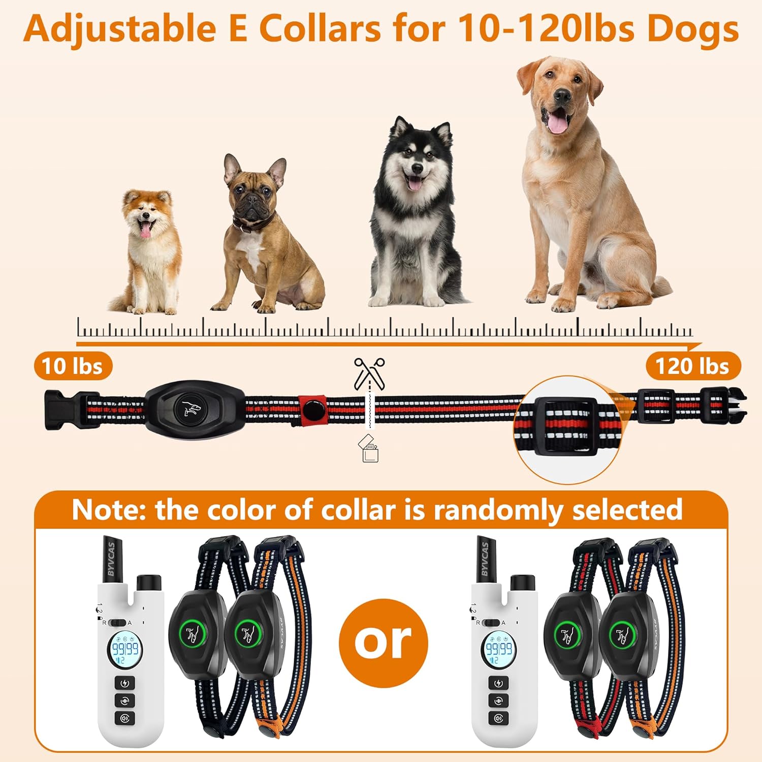 Bark Collar with Remote, 2 in 1 Dog Shock Collar for 2 Large Medium Small Dog(10-120lbs), Anti Barking Training Collar, Beep/Shock/Vibration(0-99), Smart E Collar 1300Ft Rechargeable IP67 Waterproof
