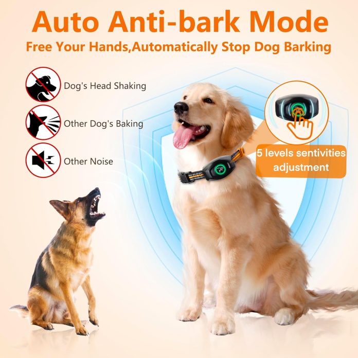 bark collar with remote 2 in 1 dog shock collar for 2 large medium small dog10 120lbs anti barking training collar beeps