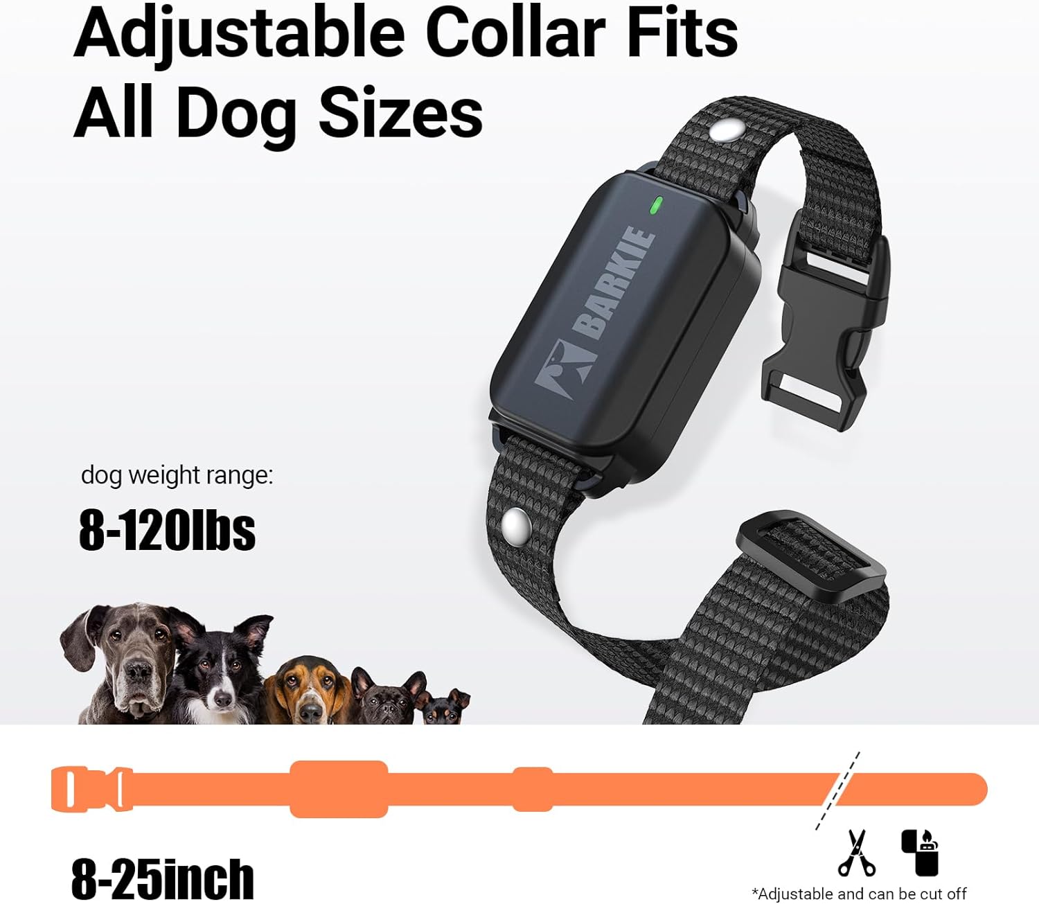 BARKIE Dog Training Collar with Dog Positive Reinforcement Training Booklet Waterproof Shock Collar with Remote for Small Medium Large Dogs (Black)