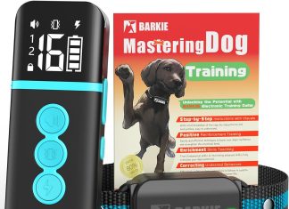 barkie dog training collar with dog positive reinforcement training booklet waterproof shock collar with remote for smal
