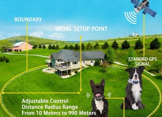 blingbling petsfun gps wireless dog fence system for 2 dog electric satellite technology pet containment system by gps s