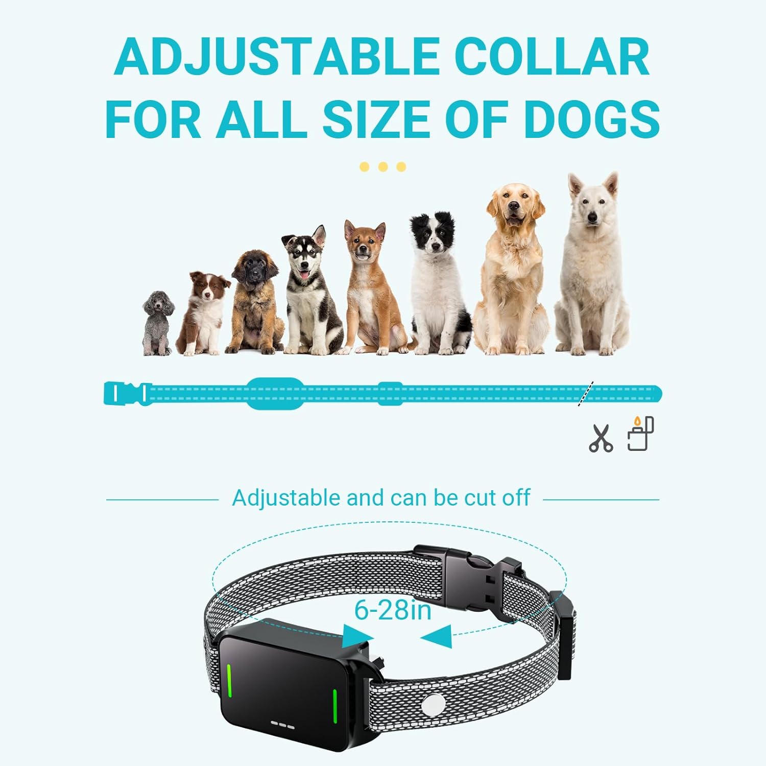 Dog Shock Collar-3300FT Dog Training Collar with Remote for Small Medium Large Dogs 8-120lbs,IP67 Waterproof Collars,Electric Dog Collar with Vibration,Beep,Safe Shock Modes