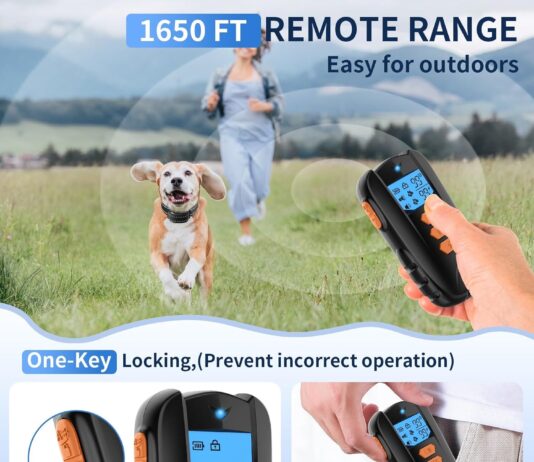 dog shock collar with remote electric dog training collar 1650ft rechargeable e collar waterproof collars with 4 trainin
