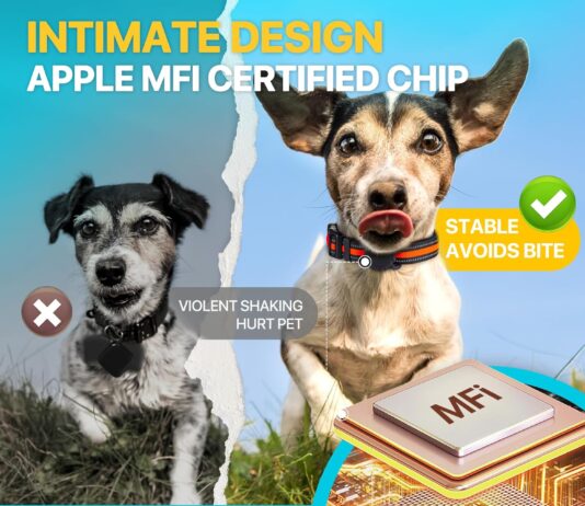 dog tracker collar no monthly fee cat tracker collar only ios compatible with apple findmy app reflective findertag smar