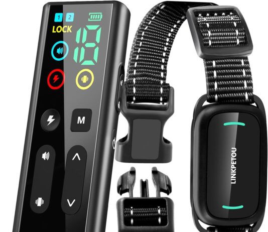 LINKPETOU Dog Training Collar Review electric dog training collar linkpetou dog shock collar with remote rechargeable bark collar with 3 training modes for m