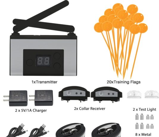 focuser electric wireless dog fence system pet containment system for 2 dogs and pets with waterproof and rechargeable c