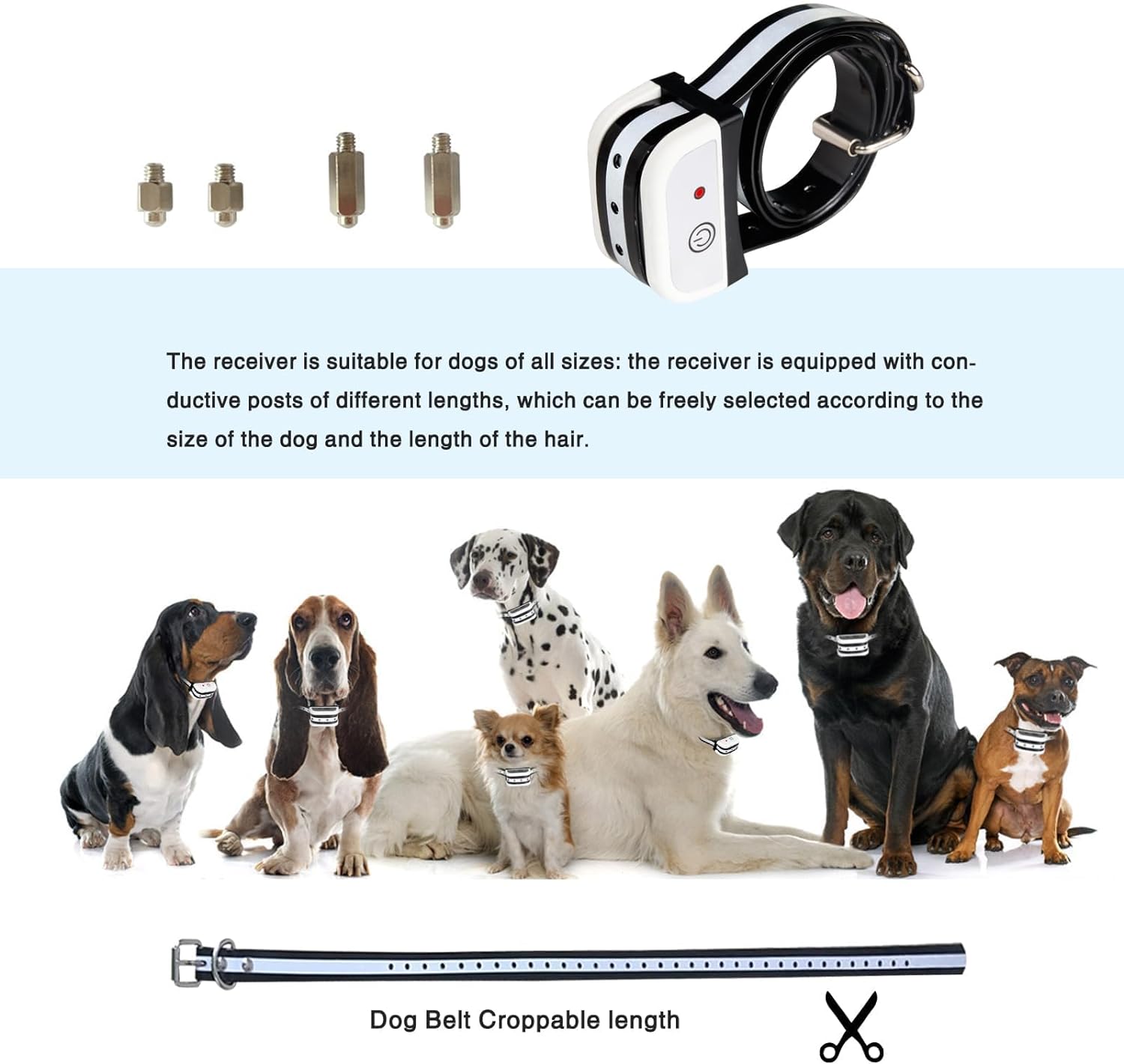 JUSTPET Wireless Dog Fence Electric Pet Containment System, Adjustable Control Range 100 to 990 Feet, Safe Effective No Randomly Over Correction, Rechargeable Waterproof Collar Receiver