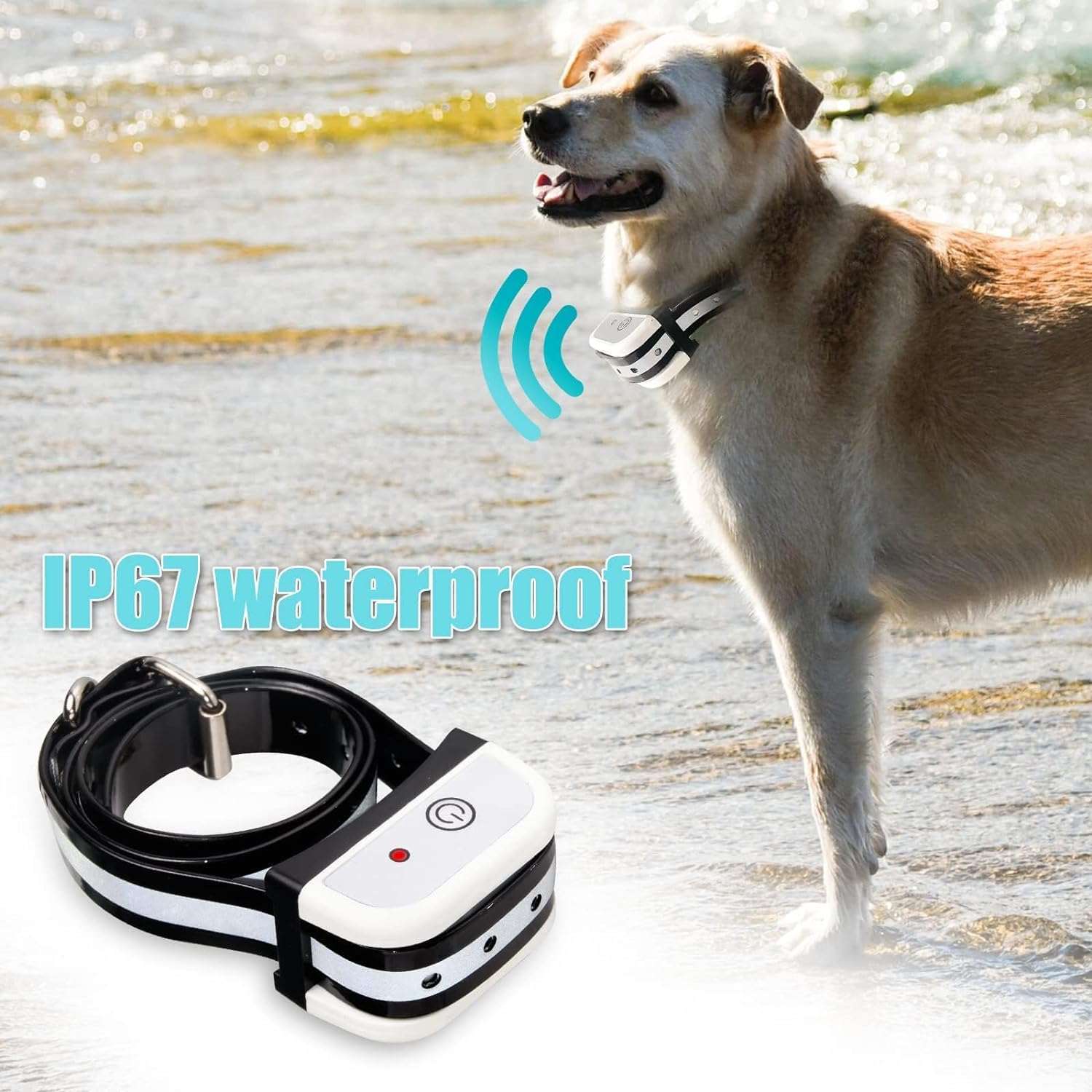 JUSTPET Wireless Dog Fence Electric Pet Containment System, Adjustable Control Range 100 to 990 Feet, Safe Effective No Randomly Over Correction, Rechargeable Waterproof Collar Receiver