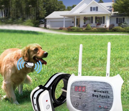justpet wireless dog fence electric pet containment system adjustable control range 100 to 990 feet safe effective no ra