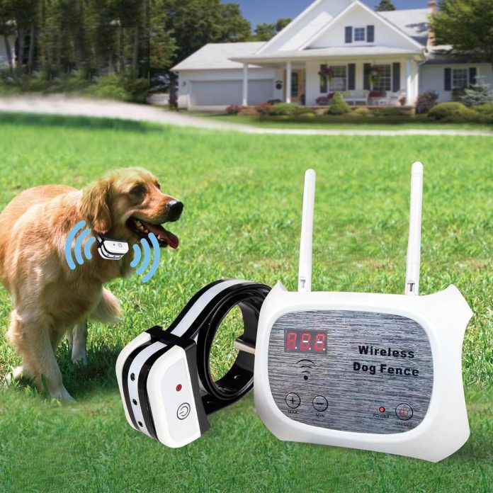 justpet wireless dog fence electric pet containment system adjustable control range 100 to 990 feet safe effective no ra