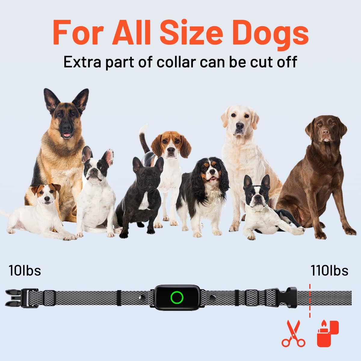 LetsWill Shock Collar Dog Training Collar with Remote 3300ft Range Waterproof E Collar Rechargeable Electric Dog Shock Collar for Small Medium Large Dogs with Beep Vibration Shock and Light Dog Collar