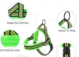 lukovee dog harness and leash set soft padded small dog harness neck chest adjustable reflective vest puppy harness with