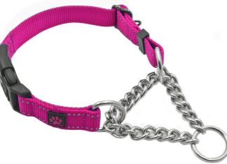 max and neo stainless steel chain martingale collar we donate a collar to a dog rescue for every collar sold