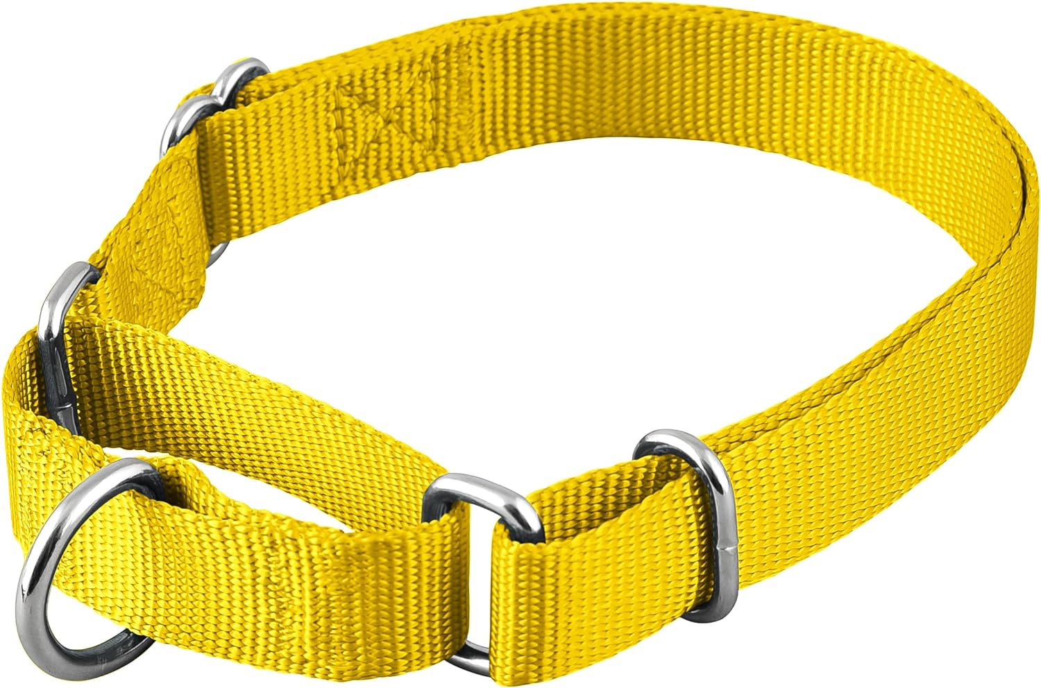 Native Pup Martingale Dog Collar, Adjustable for Small, Medium, Large pet and Puppies Accessories, Cute Colors for Male, Female, boy, Girl, Puppy (Large, Bright Yellow)