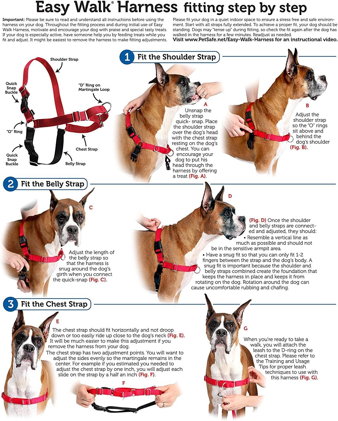 PetSafe Easy Walk Dog Harness - Stop Pulling  Teach Leash Manners - Ultimate No-Pull Control for Walks - Large, Black/Silver