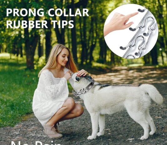 prong collar for dogs pinch collar for dogs no pull training collar with quick release buckle and rubber caps for large 