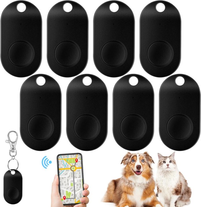 saysurey 8 pack portable gps tracking mobile tracking smart anti loss device waterproof key finder locator tracker devic