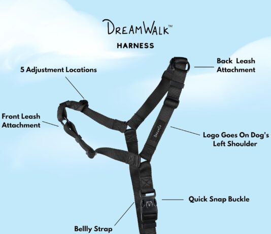 shawnco dream walk no pull dog harness adjustable comfortable easy to use pet halter to help stop pulling for small medi