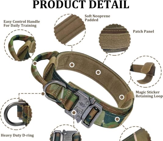 tactical dog collar with handle military dog collars adjustable training collar soft nylon dog collar and heavy duty met