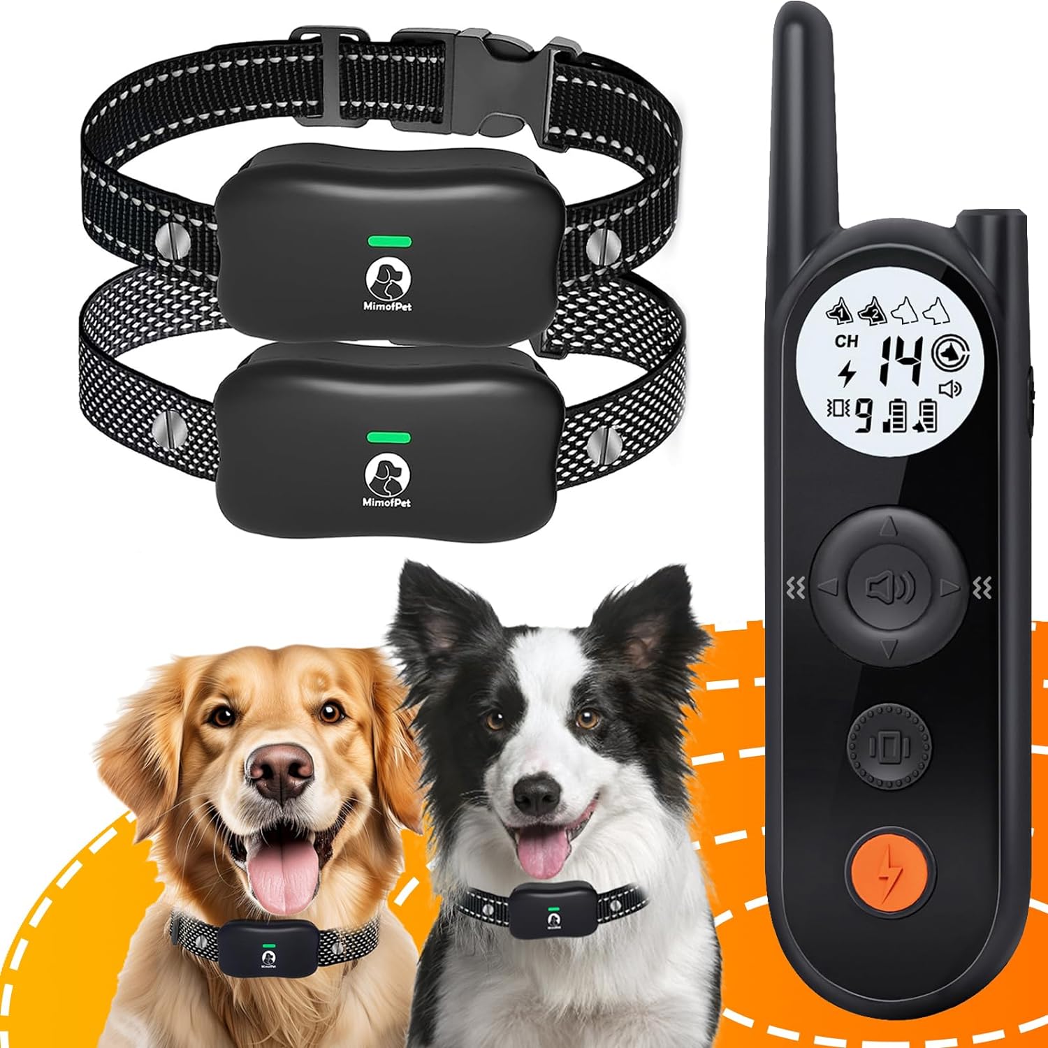 Wireless Dog Fence System for 2 Dogs - Up to 3500ft Adjustable Electric Fence for Dogs,Waterproof Dog Training Collar Rechargeable,Pet Containment System for Large Medium Dogs