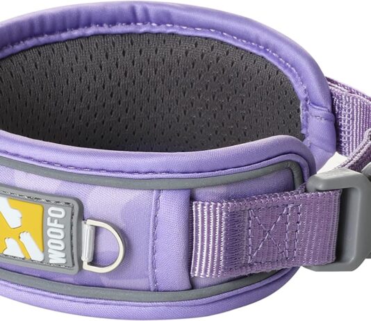 woofo premium dog collar super adjustable for all breeds quick release buckle extra soft and widened padding reflective 