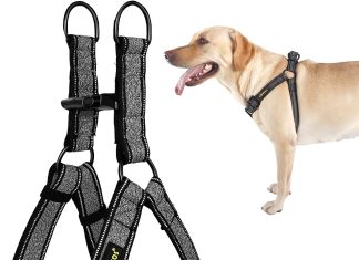 xipebros dog harnessno pull dog harness with reflective adjustablestops pets from pulling and choking on walksdog harnes