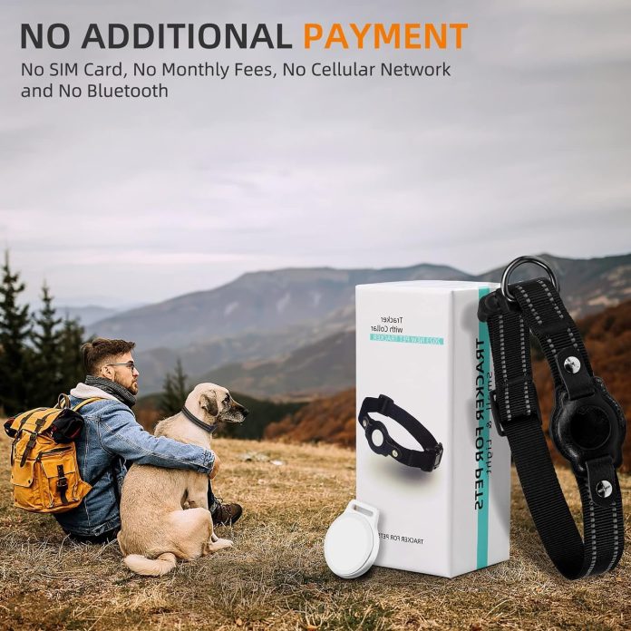 gps tracker for dogs 2 pack waterproof location pet tracking smart collar ios only no monthly fee reflective real time g
