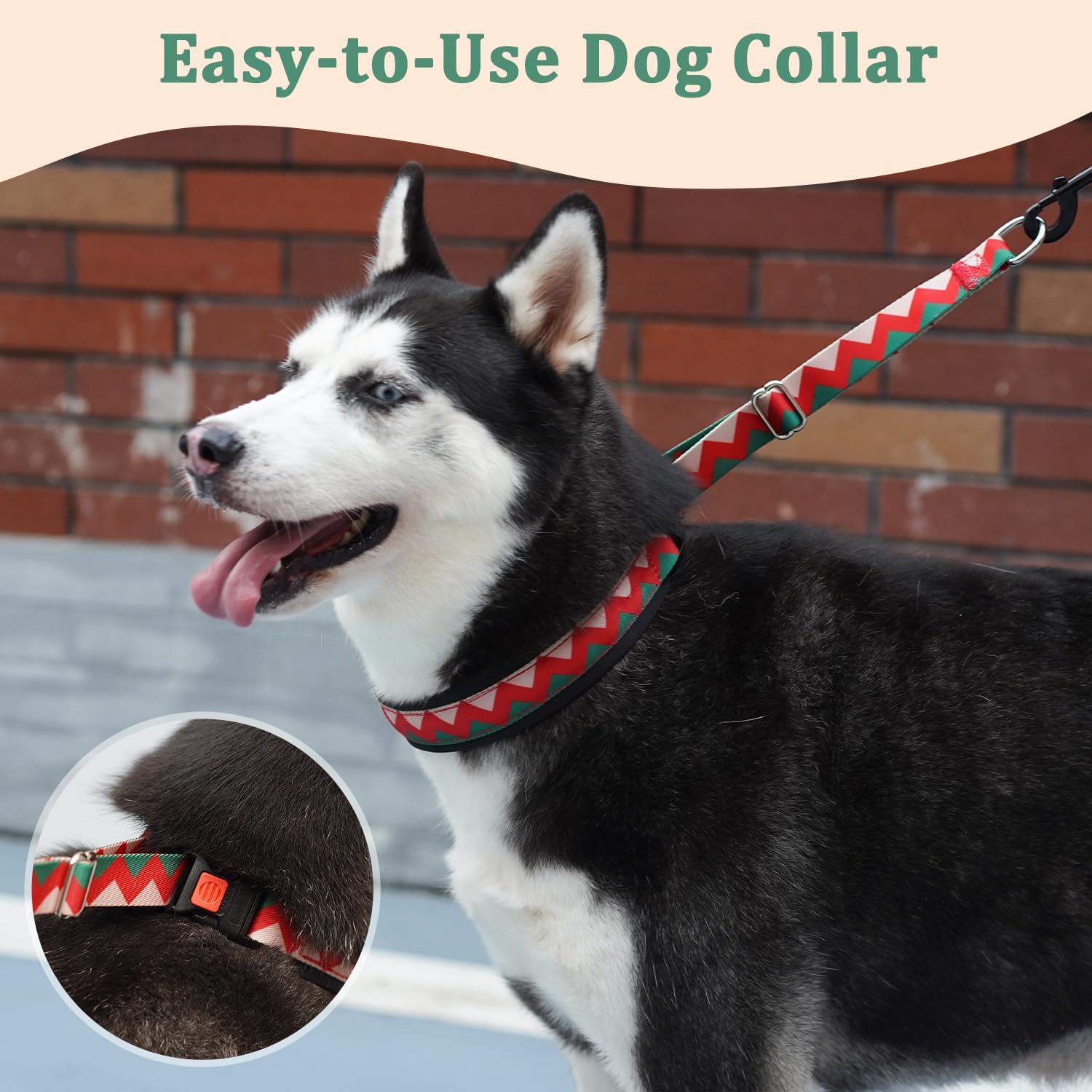 Mayerzon Dog No Pull Collar, Vintage Slip Prong Collar for Large Medium Small Dogs, Personalized Dog Pinch Collar with Quick Release Buckle for Walking Training Festival