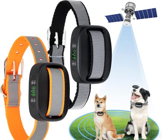 wiez gps wireless dog fence electric dog fence for outdoor range 100 3300 ft adjustable warning strength rechargeable pe