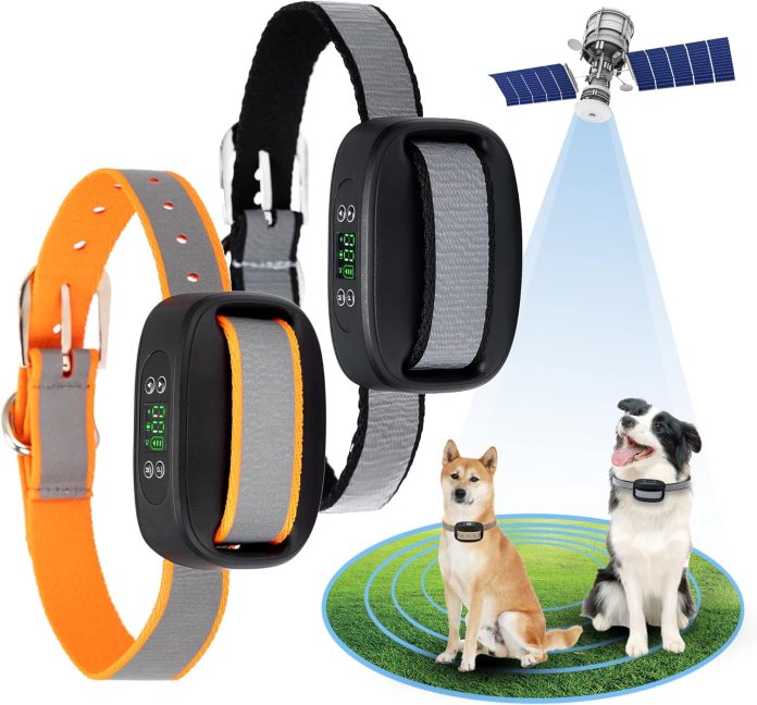 wiez gps wireless dog fence electric dog fence for outdoor range 100 3300 ft adjustable warning strength rechargeable pe