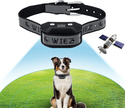 wiez gps wireless dog fence electric dog fence for outdoorpet containment systemrange 65 3281ft adjustable warning stren
