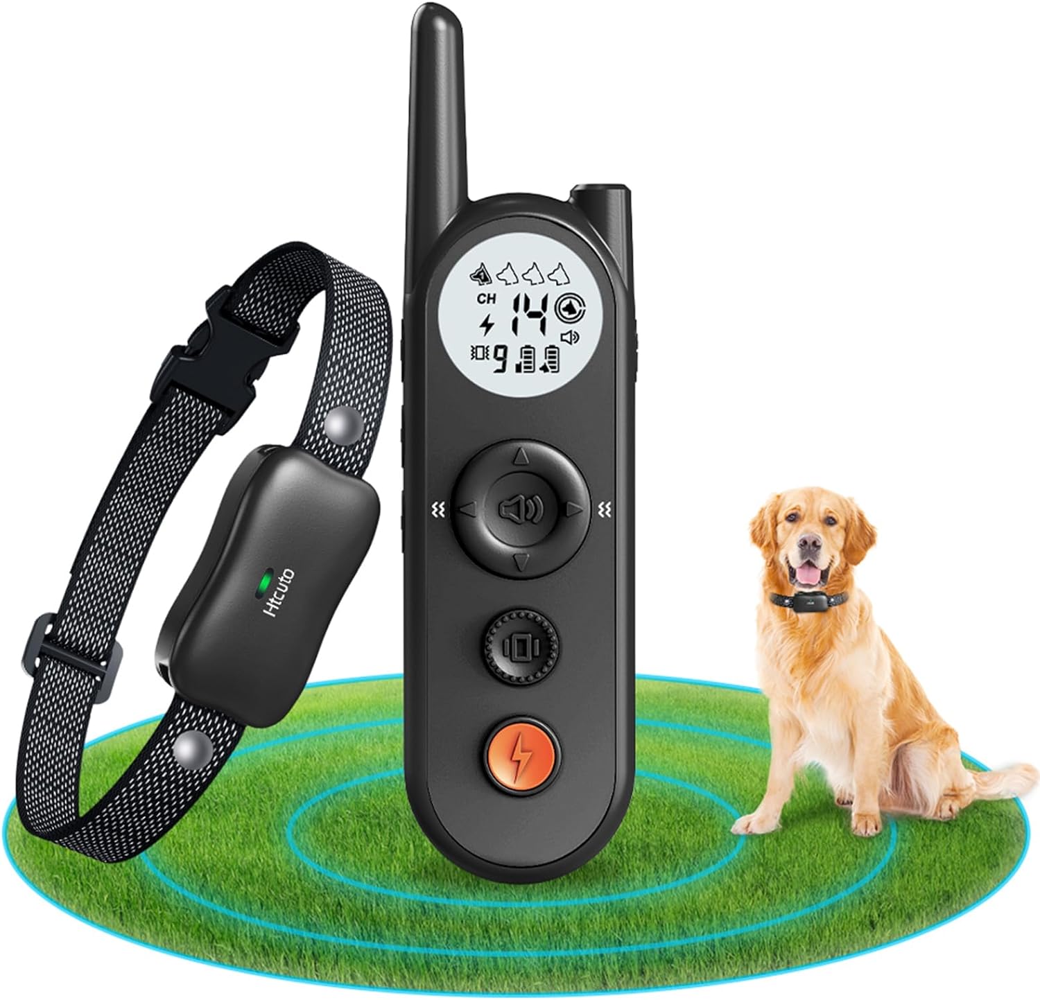 Wireless Dog Fence, 6100 FT Electric Dog Fence with Remote, 365 Days Battery Rechargeable Pet Containment System for Dogs with IPX7 Waterproof, Vibration/Beep/Shock Modes for All Breeds
