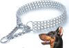 dog chain collar stainless steel adjustable walking collar metal cuban link dog collar chew proof triple row chain dog c