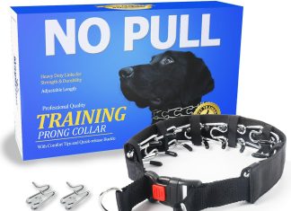 mayerzon dog pinch collar prong collar for large medium small dogs adjustable no pull dog collar with quick release buck