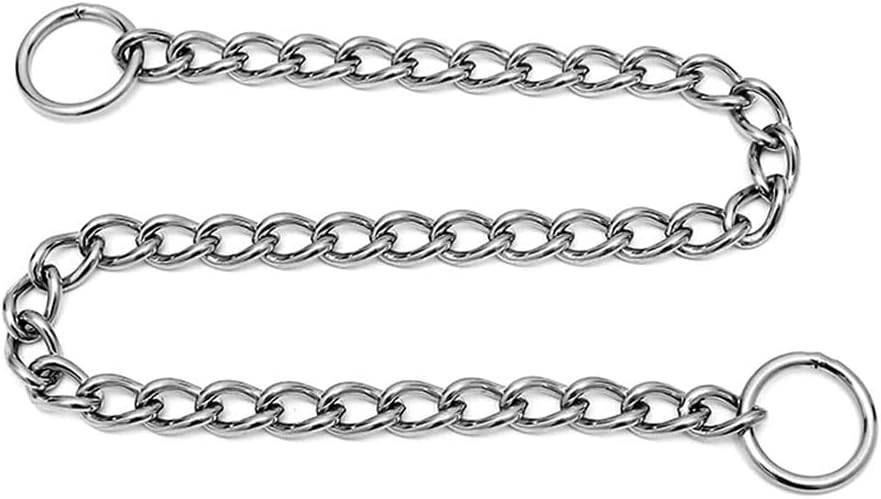 Dog Chain Necklace, Training Choke Collar, Stainless Steel Chain Slip Martingale Collars,for Small Medium Dogs, Length 16 inch, Diameter 2.0mm.