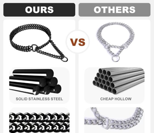 dog choke martingale collar silver dog chain collar stainless steel metal silver dog collar adjustable walking chew proo 1