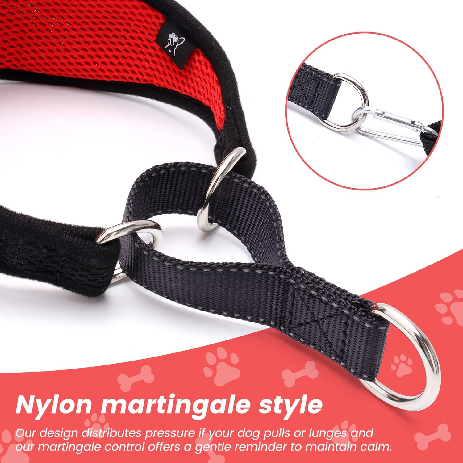 Gentle Mesh Martingale Collar (Large)